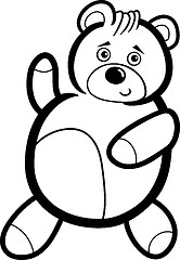 Image showing Cartoon Teddy Bear for Coloring