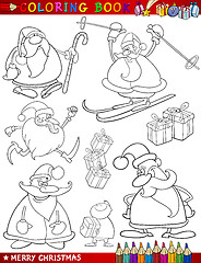 Image showing Cartoon Christmas Themes for Coloring