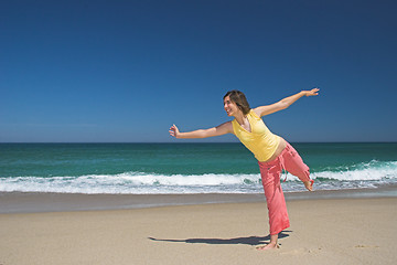 Image showing Woman at the beach