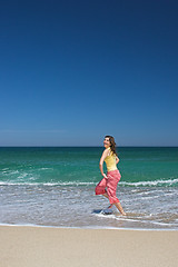 Image showing Woman at the beach