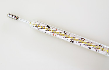 Image showing The glass thermometer isolated
