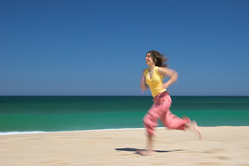 Image showing Woman at the beach