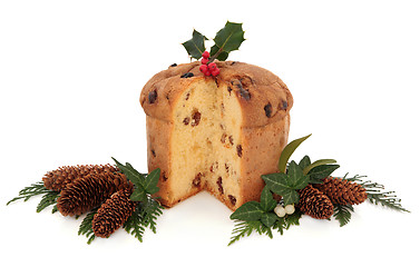 Image showing Panetone Christmas Cake