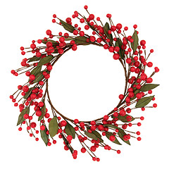 Image showing Red Bauble Wreath