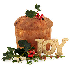 Image showing Pantettone Christmas Cake