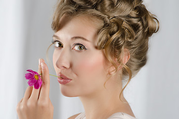 Image showing beauty woman closeup portrait