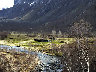 Image showing cottage in the mountains of norway