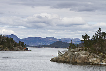 Image showing landscape in norway with islands