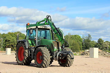 Image showing Grapple Tractor at Construction Site