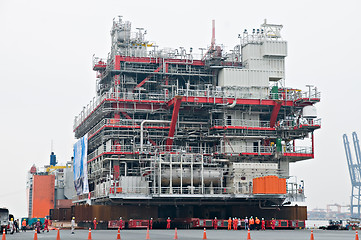 Image showing Shipment of oil rig module from Thailand to Norway