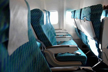 Image showing Airplane seat row