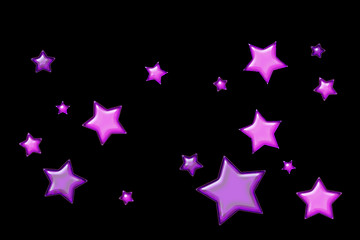 Image showing Pink and purple stars