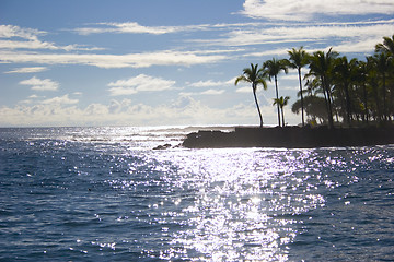 Image showing Sparkles on the ocean from sun