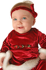 Image showing Christmas baby portrait