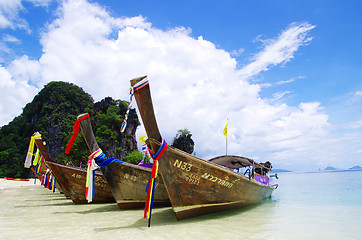 Image showing  boats in Andaman Sea