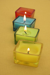 Image showing Colourful candles