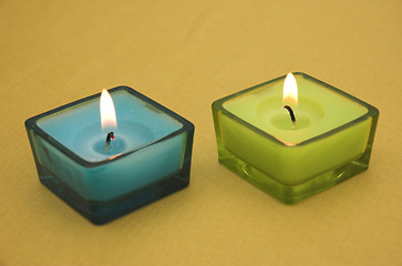 Image showing Colourful candles