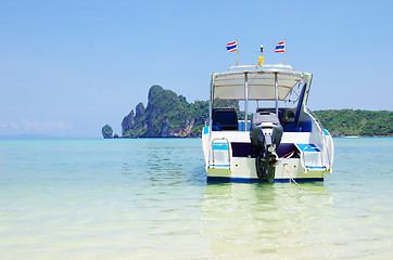 Image showing speed boat in sea