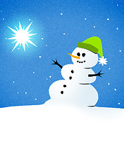Image showing snowman card