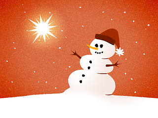 Image showing snowman card