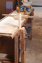 Image showing Carpenter work bench