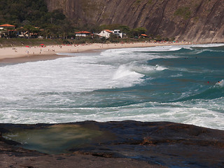 Image showing Itacoatiara beach in Niteroi, Brazil
