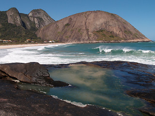 Image showing Itacoatiara beach in Niteroi, Brazil
