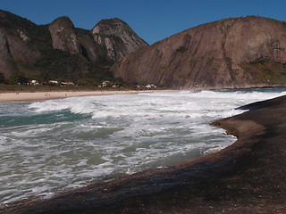 Image showing Itacoatiara beach in Niteroi, Brazil