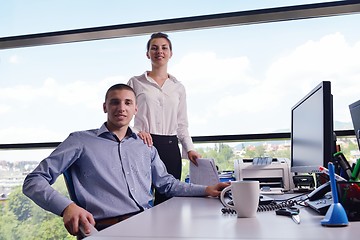 Image showing business people in a meeting at office