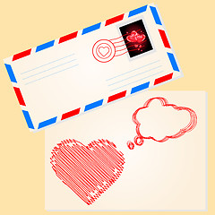 Image showing Love letter for valentine's day