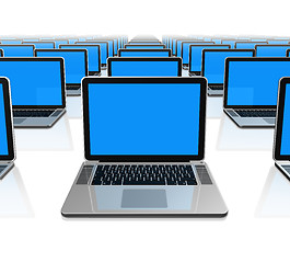 Image showing Laptop computers isolated on white