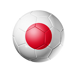 Image showing Soccer football ball with Japan flag