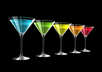 Image showing 3D cocktail glasses