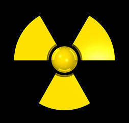 Image showing 3D radioactive symbol