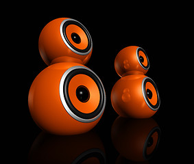 Image showing orange speaker balls