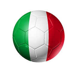 Image showing Soccer football ball with Italy flag