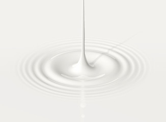 Image showing drop of milk and ripple