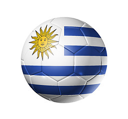 Image showing Soccer football ball with Uruguay flag