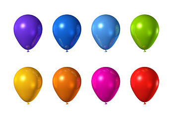 Image showing colored balloons isolated on white