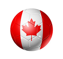 Image showing Football soccer ball with Canada flag