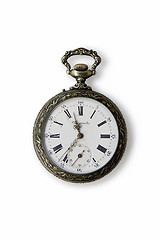 Image showing Old Pocket watch on a white background