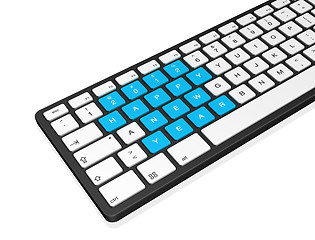 Image showing New year 2012 computer keyboard