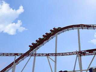 Image showing rollercoaster in an amusement park