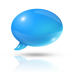 Image showing Blue speech bubble