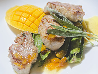 Image showing Pork and Vegetables