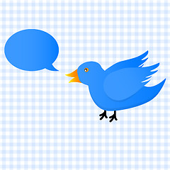 Image showing Twitter blue bird icon