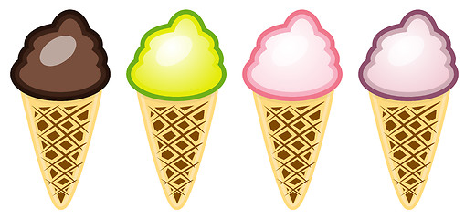 Image showing ice cream icon set