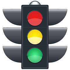 Image showing Traffic lights on white background
