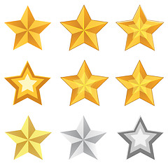 Image showing gold star set