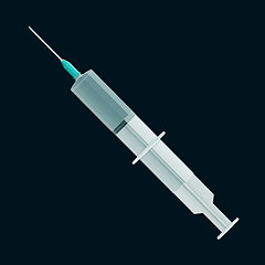 Image showing Medical syringe and needle
